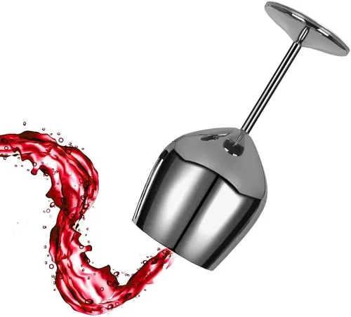 Miniatura 6 de VERISA Copas de vino negro de acero inoxidable, 18 oz irrompible rojo elegante copas de vino copa de metal tallo largo copa negra fiesta al aire