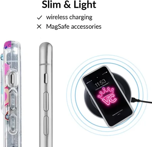 Miniatura 5 de VELVET CAVIAR Funda para iPhone 14, probada en caídas de 10 pies, purpurina transparente Bratz Bratz Pack Glitter