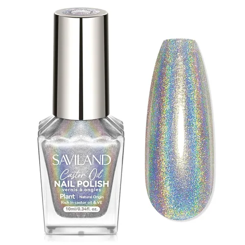 Miniatura 10 de SAVILAND Esmalte de uñas metálico dorado: esmalte de uñas espejo dorado de secado rápido, esmalte de uñas cromado regular, fácil de usar y quitar