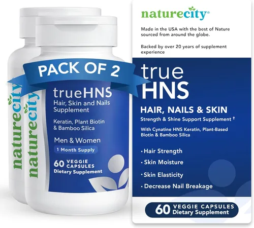 Miniatura 8 de NatureCity True-HNS - Suplemento vitamínico de quinatina para uñas y piel para el cabello y la piel y biotina a base de plantas, cabello y uñas más