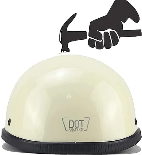 Miniatura 8 de Casco retro pequeño y ligero aprobado por DOT para motocicleta para hombres y mujeres, ligero estilo alemán, casco para adultos, ciclomotor