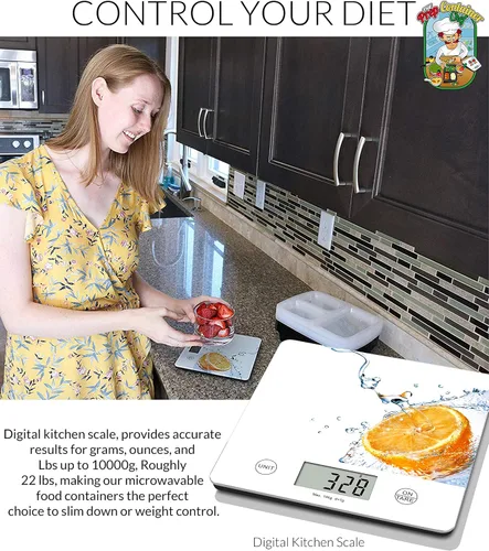 Miniatura 3 de Báscula de cocina Prep Container Chef – Báscula digital de alimentos. Báscula nutricional para perder peso, hornear, preparar comidas y dieta keto.