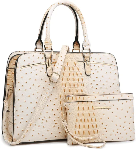 Miniatura 15 de Dasein - Juego de bolso y monedero para mujer, set de 2 piezas con 3 compartimentos, bolso con asa superior y correa para el hombro