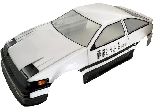 Miniatura 2 de 1/10 Escala RC pintada precortada Drift Racing Touring Onroad Carrocería de coche Ancho 7.480 in con accesorios de espejo retrovisor (AE86)