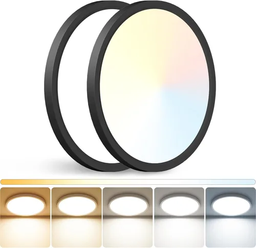 Miniatura 20 de Peasur - Lámpara de techo led de 18 cm, montaje empotrado ajustable, 3000 K/3500 K/4000 K/5000 K/6500 K, 1500 LM, 15 W, lámpara redonda blanca Blanco