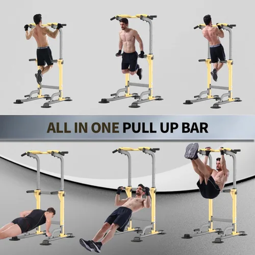 Miniatura 7 de Z ZHICHI Pull Up Dip Station For Home Gym Strength Training Fitness Workout Station Chin-Ups Push-Ups Pull-Ups Dip-Ups 330LBS T055CDC Actualización