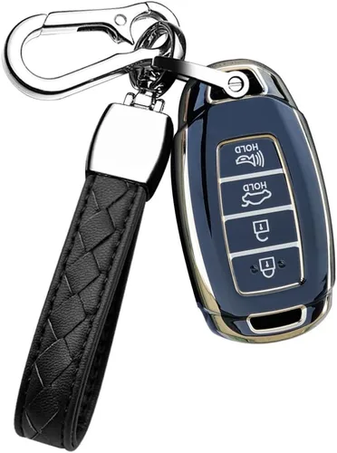Miniatura 7 de Funda para llavero para Hyundai Venue Kona Santa Fe Veloster Palisade Elantra GT 2018, 2019, 2020, 2021, 2022, Hyundai Venue Kona, Santa Fe, Blanco