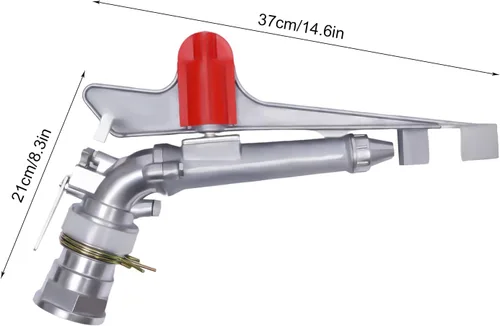 Pistola rociadora de riego agrícola de 2 pulgadas, pistola de riego de área grande de 360°, rociador de riego para granjas, huertos, jardines de té,