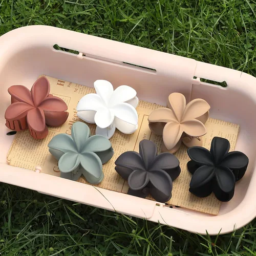 Miniatura 5 de Sisiaipu - Pinza para el cabello, 6 piezas, grandes, con forma de flor, para cabello grueso y mediano, pinzas para el cabello con flores hawaianas
