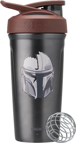 Miniatura 9 de BlenderBottle Justice League Sport - Botella batidora de acero inoxidable aislada con batidor de alambre, 24 onzas, Batman – Batidos de proteínas e