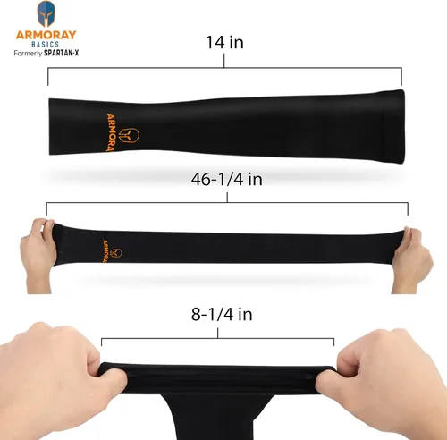 Miniatura 66 de ARMORAY - Mangas de brazo para hombres o mujeres; para cubrir tatuajes; de enfriamiento, para practicar deportes, básquetbol, golf, fútbol