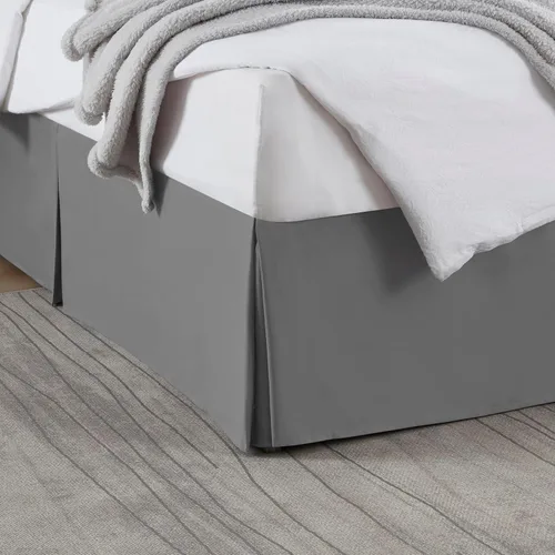 Miniatura 38 de Nestl Falda de cama individual blanca – Falda de cama de tamaño individual de 14 pulgadas de caída – Faldas de cama de microfibra cepillada – Falda