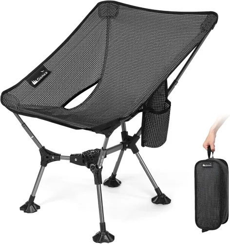Miniatura 10 de Gonex Silla de camping portátil, silla plegable ligera de 6ª generación con pies antihundimiento, asiento alto de 17.5 pulgadas, capacidad de 330
