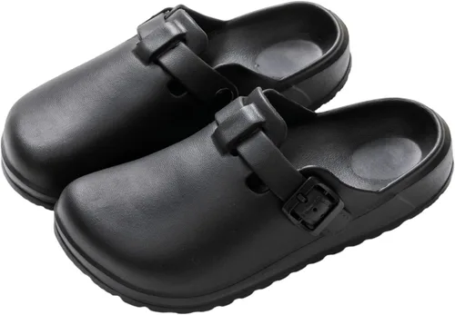 Miniatura 10 de Zuecos de jardín para mujer, zapatos cómodos de EVA sin cordones, bonitos zuecos impermeables impresos para enfermeras, hogar, exteriores, cocina