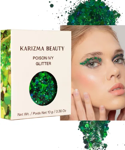 Miniatura 17 de KARIZMA Iridescent Purpurina holográfica iridiscente Purpurina gruesa de 0.35 onzas para la cara, el cabello, los ojos y el cuerpo, para mujer.