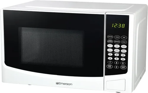 Miniatura 2 de Emerson Horno microondas compacto de 0.9 pies cúbicos con control táctil, pantalla LED, 900 W, 6 menús automáticos con plato giratorio de vidrio