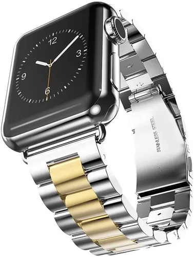 Miniatura 10 de Correas de metal compatibles con Apple Watch de 41 mm, 40 mm, 38 mm, correa de cadena de acero inoxidable elegante para mujeres iWatch Series Negro