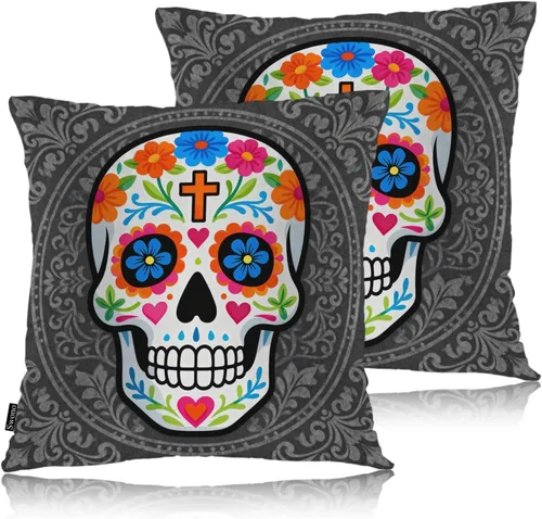 Miniatura 19 de Swono Funda de cojín acogedora con estampado de cachemira, alfombra persa, diseño floral, diseño tribal floral, para exteriores, para hogar