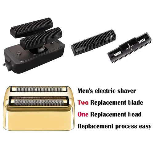 Miniatura 3 de 4 piezas de papel de repuesto y cortadores compatibles con la afeitadora BaBylissPRO de doble lámina, lámina de repuesto compatible con la Dorado