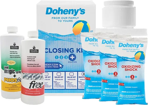 Miniatura 9 de Kit de cierre de piscina definitivo de Doheny’s, productos químicos de mantenimiento para piscinas sobre el suelo y al nivel del suelo, incluye