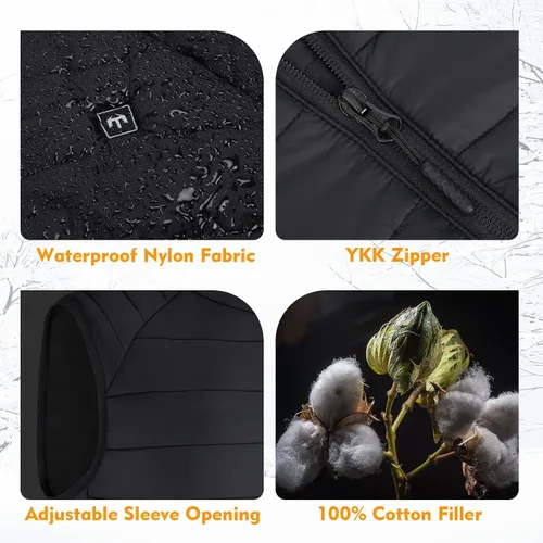 Miniatura 4 de HEATOO Chaleco térmico para hombre chaquetas de calefacción ligeras con batería de 10000 mAh 74 V para esquí pesca en hielo caza