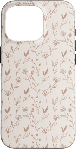 Miniatura 19 de Beige Tan Wildflower Floral Minimal Flower Boho Case for iPhone 17