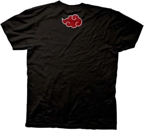 Miniatura 3 de Ripple Junction Naruto Shippuden - Camiseta para hombre con símbolos anti-aldea Akatsuki Red Cloud Front & Back Anime con licencia