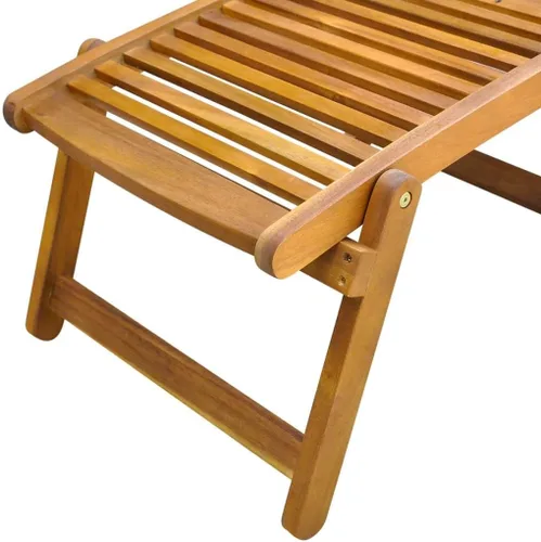 Miniatura 6 de vidaXL Tumbona, silla de patio con reposapiés, tumbona plegable, tumbona para patio trasero, piscina, porche, balcón, playa, madera de acacia maciza