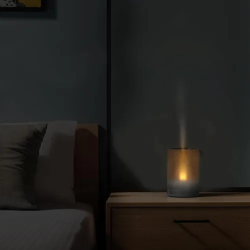 Miniatura 5 de Sharper Image VOTIV 4 Humidificador ultrasónico con luz de vela sin llama, controles táctiles, niebla fría, apagado automático, humidificación sin