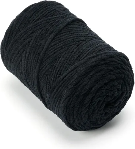 Hilo de Chenilla Grueso para Tejer/Crochet Manta de Bebé, Hilo Elegante para Amigurumi #6 Súper Voluminoso Extra Grueso Suave Esponjoso Hilo Grande