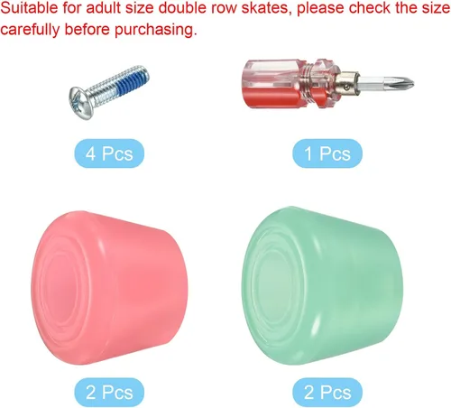 Miniatura 3 de PATIKIL Topes de punta para patines con destornillador, bloque de tapones de freno de goma, para reemplazo de accesorios de patines