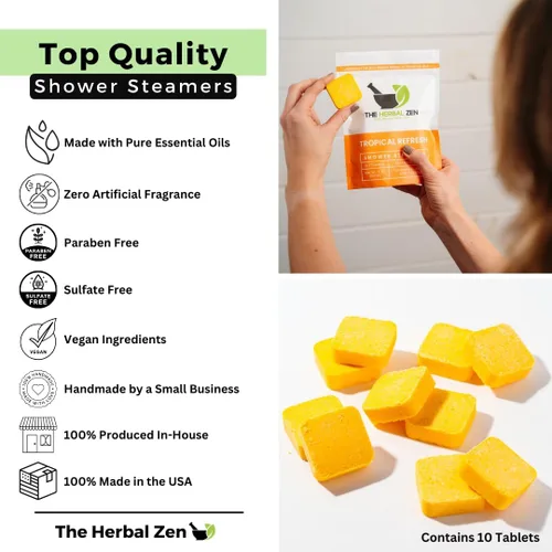 Miniatura 3 de Vaporizadores de ducha tropicales refrescantes de aromaterapia con aceites esenciales cítricos, bomba de ducha de aromaterapia fabricada en EE. UU.