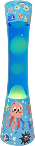 Lámpara de movimiento líquido Sea World de 15.5 pulgadas, 2 bombillas, luz nocturna relajante lámpara de movimiento para dormitorio, lámpara de Base