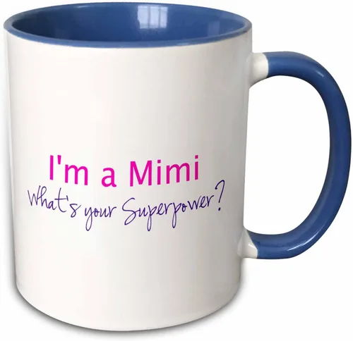 Miniatura 10 de 3dRose mug_193745_1 Im a Mimi Whats Your Superpower - Taza de cerámica con texto en inglés «Im a Mimi Whats Your Superpower», color rosa intenso, 11