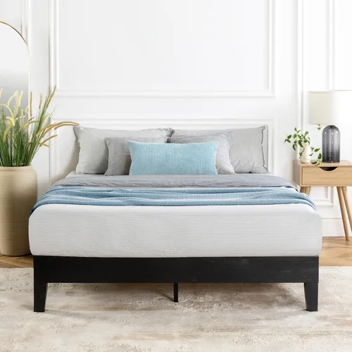 Miniatura 12 de Mellow Naturalista Classic - Cama de plataforma de madera maciza de 12 pulgadas con listones de madera, tamaño individual XL, pino natural Natural