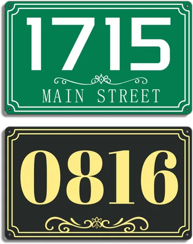 Miniatura 9 de Placa reflectante personalizada para dirección de casa para exterior, placa de número de casa personalizada para buzón exterior, letrero de Placa