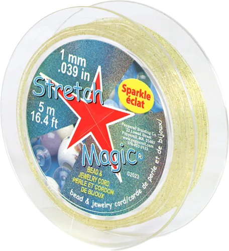 Miniatura 21 de Cordón elástico para cuentas Stretch Magic – Color negro, 0.6mm de diámetro, 100 metros (328 pies) - Fácil de anudar, cuerda fuerte y elástica