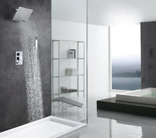 Miniatura 3 de Grifo de ducha de pared S3218, Plateado Cromo