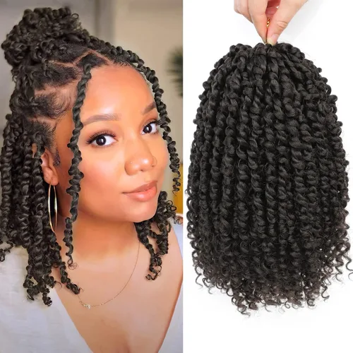 Miniatura 9 de Pelo de Passion Twist – 8 paquetes de 18 pulgadas Passion Twist Crochet para mujeres, cabello rizado pretrenzado Passion Twists extensiones de #2