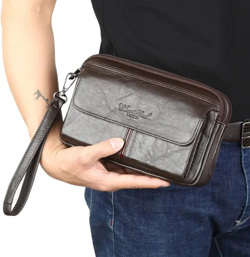 Miniatura 4 de KPYWZER Bolso de mano de cuero para hombre