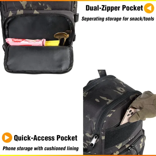 Miniatura 7 de DBTAC Mochila táctica para el almuerzo, enfriador de almuerzo grande para hombres y mujeres Mochila enfriadora aislada para el trabajo, picnic