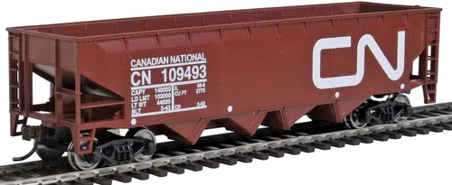 Miniatura 2 de Walthers Trainline Tolva compensada - Listo para funcionar- Escala HO nacional canadiense (marrón, blanco; logotipo grande)