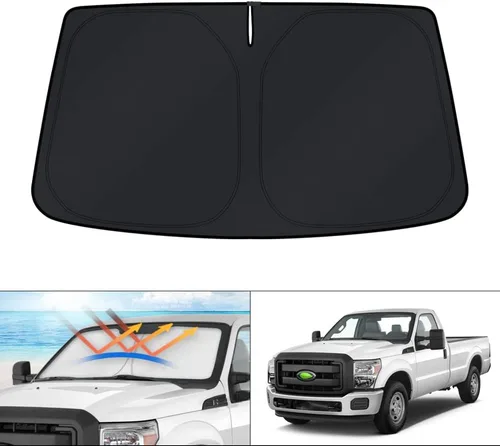 Miniatura 63 de KUST - Parasol plegable para parabrisas para Ford Ranger, accesorios 2019-2025 2026, parasol personalizado para ventana, protector solar plegable