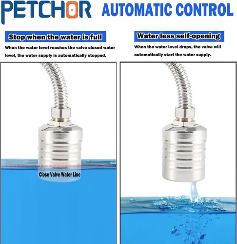 Miniatura 5 de Válvula de flotador de acero inoxidable 304 totalmente automática con control de nivel de agua, válvula de cierre automático de agua, válvula