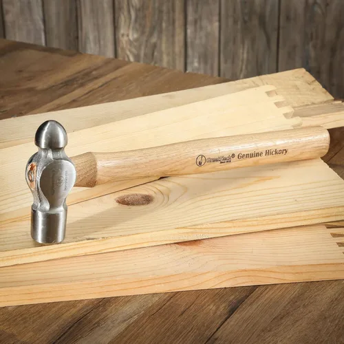 Miniatura 6 de GreatNeck BP24 Martillo de Bola, 24 Oz. Martillo de Acero Forjado en Caída con Mango de Madera de Nogal Autentico Equilibrado con Precisión