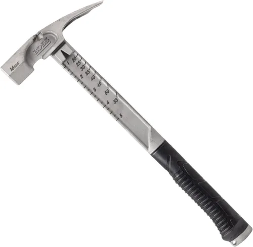 Miniatura 14 de Boss Hammer 14 oz. Martillo de serie Pro de titanio con empuñadura de goma antideslizante sobremoldeada - Grado de construcción, extractores