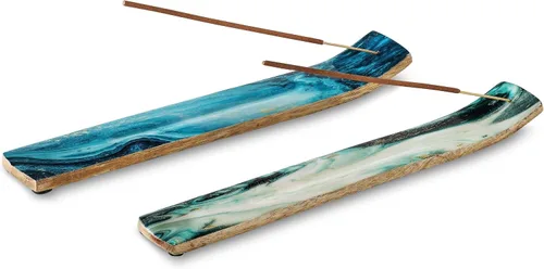 Folkulture Juego de 2 soportes de incienso o quemador de incienso para palitos de insencia, soporte para quemador de insencia para decoración del