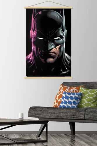 Miniatura 2 de Trends International DC Comics Batman - Póster de pared de retrato, 22.37 x 34.00 pulgadas, paquete de impresión premium y colgador de madera de haya