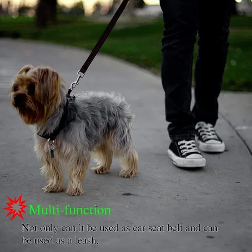 Miniatura 7 de Correa de cinturón de seguridad para perros y gatos Reposacabezas de automóvil Tela de nailon ajustable para perros Arnés de cinturones de seguridad