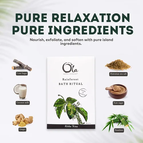 Miniatura 3 de Ola Tropical Apothecary Rainforest - Rituales de baño de sal marina hawaiana perfumada - 2 onzas
